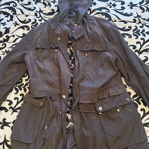 Betsey Johnson Women’s Gray Rain Coat with Removable Interior